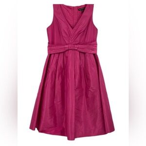NWT Banana Republic Silk “Mad Men” Fuschia V-Neck Betty Dress 50s 60s Retro 0